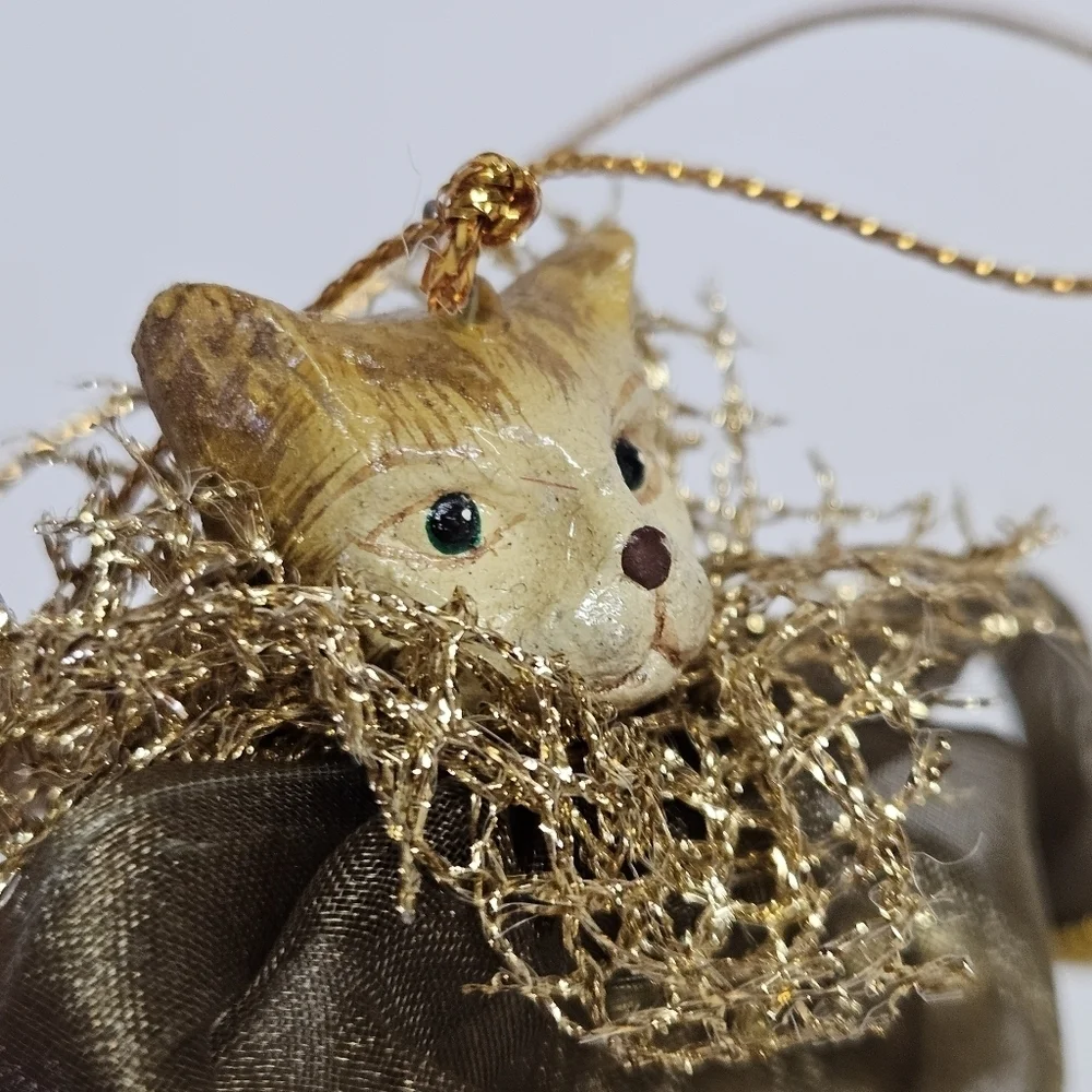NEW VINTAGE Katherine's Collection Cat Charm Bell Bag Ornament Wayne Kleski